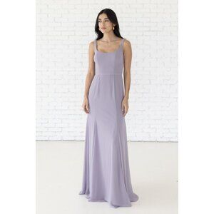 Long Chiffon Bridesmaid Dress. Orchid. Size XL